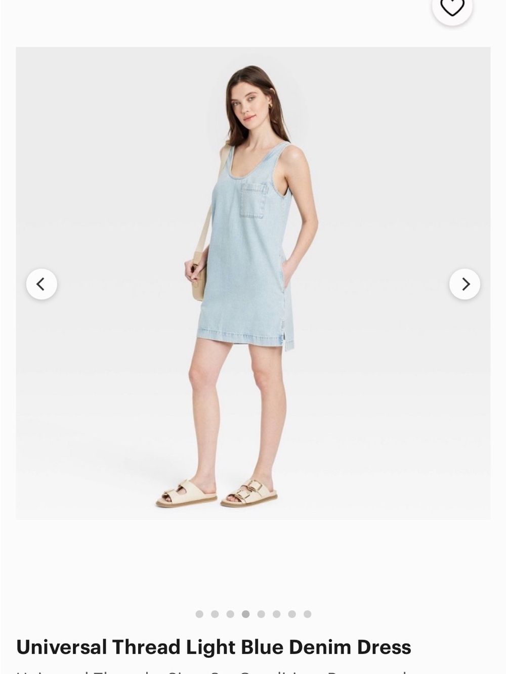 Universal Thread Light Blue Denim Tank Dress